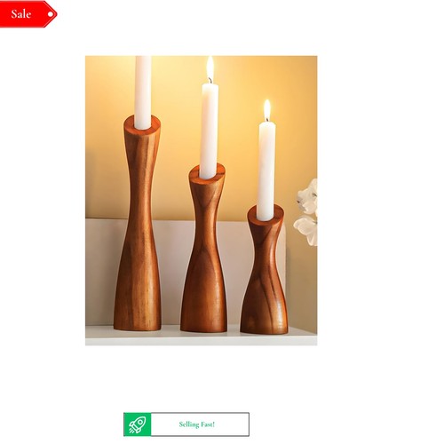 Farmhouse wooden candle - wooden,