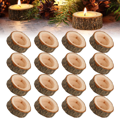 Wooden tealight candle holder - candle,