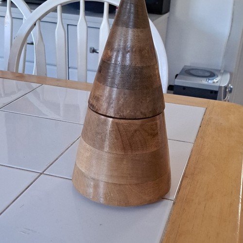 Rustic brown wooden cone - rustic,
