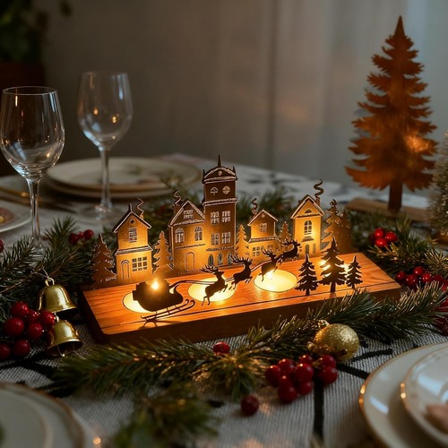 Christmas candle holder - christmas,