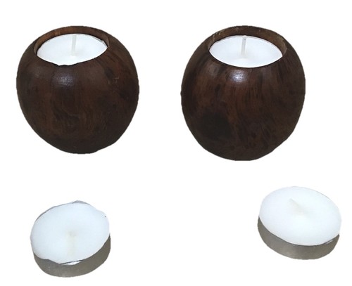 Pair indonesian hand turned - of,