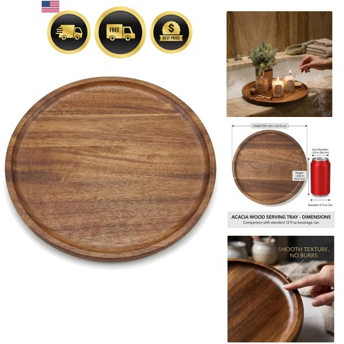 Inch round wood - inch, tray