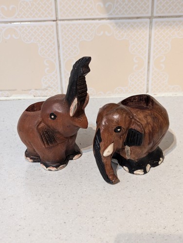 Carved wood tea light holders - tea,