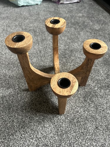 Habitat wooden arm candle - habitat,