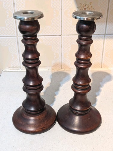 Ikea candlesticks carved brown - ikea,