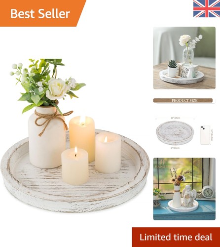 Wooden candle holder - wooden, tray
