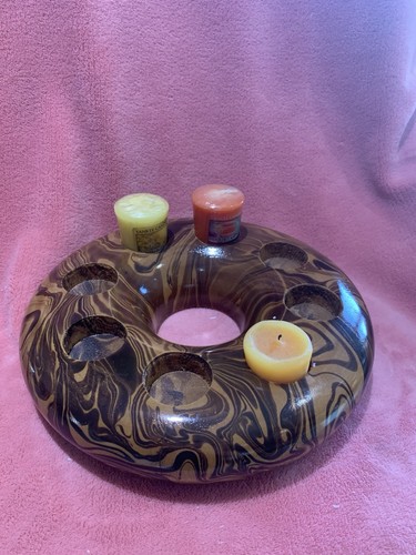 Stunning wooden candle - wooden,