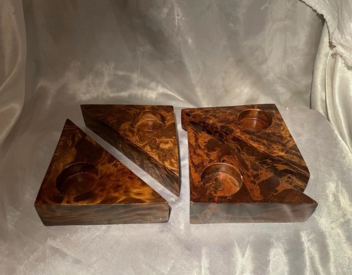 Vintage burl wood modular - vintage,