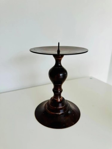 Vintage wood metal candle - vintage,