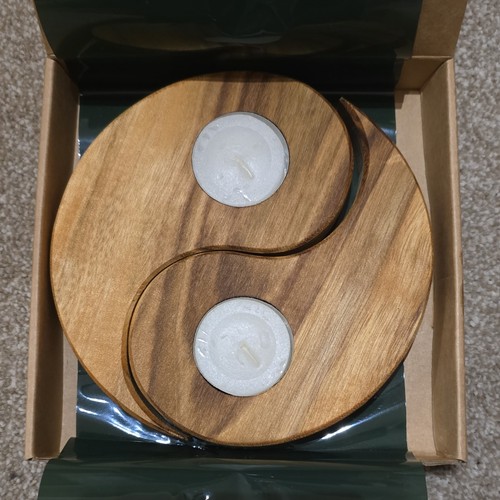 Handmade wooden yin yang tea - handmade,