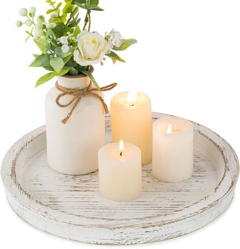 Wooden candle holder tray - candle,
