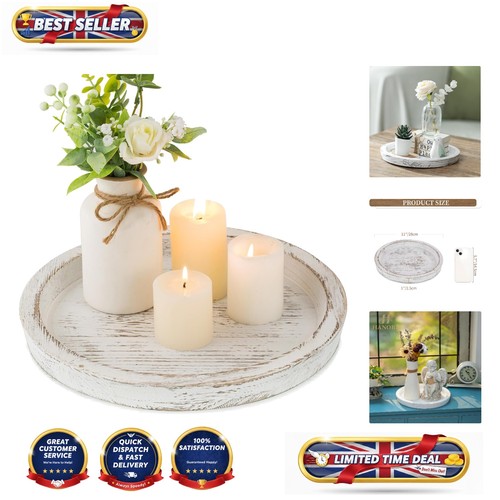 28cm rustic wood candle - 28cm, holder