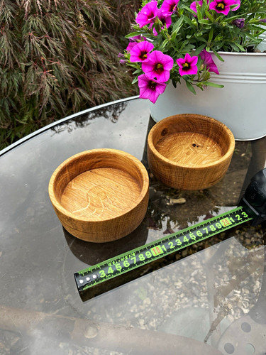 Pair wooden candle holders - wooden,